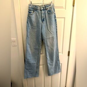 ZARA TRF High Rise Wide Leg Jeans